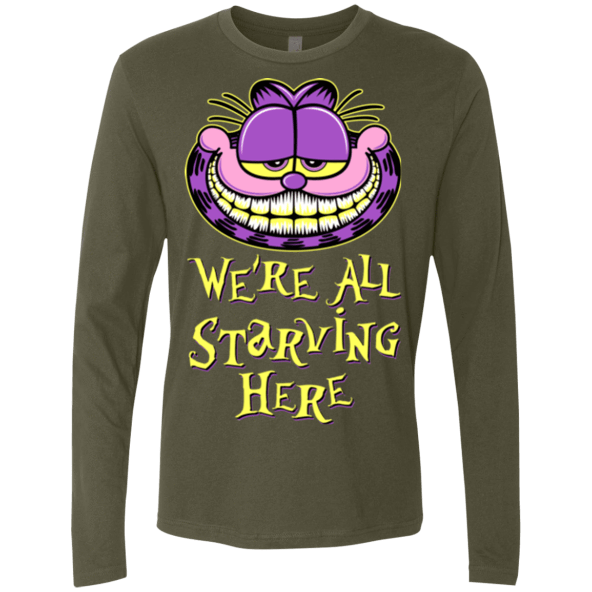 T-Shirts Military Green / Small We're all starving Men's Premium Long Sleeve