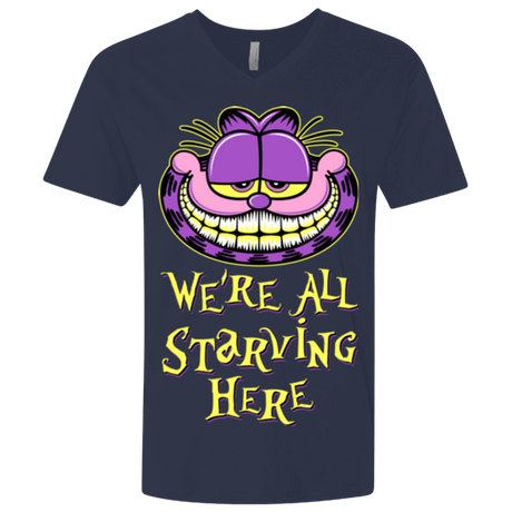 T-Shirts Midnight Navy / X-Small We're all starving Men's Premium V-Neck