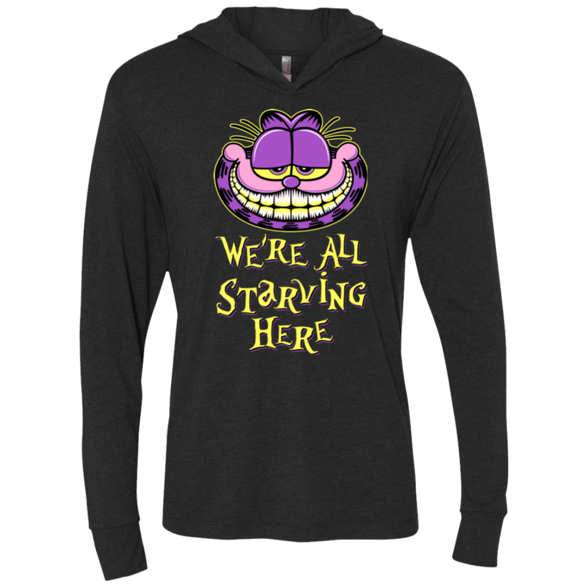T-Shirts Vintage Black / X-Small We're all starving Triblend Long Sleeve Hoodie Tee