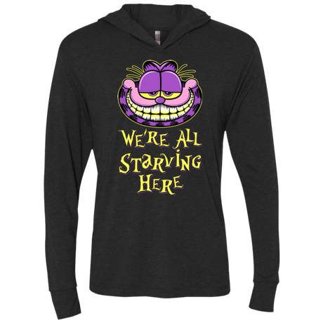 T-Shirts Vintage Black / X-Small We're all starving Triblend Long Sleeve Hoodie Tee