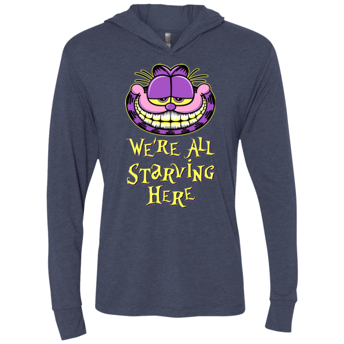 T-Shirts Vintage Navy / X-Small We're all starving Triblend Long Sleeve Hoodie Tee