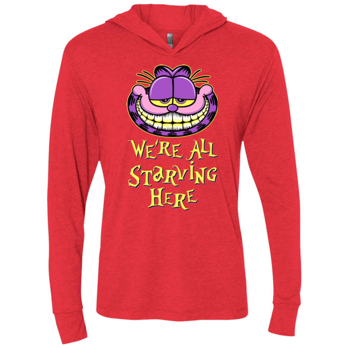 T-Shirts Vintage Red / X-Small We're all starving Triblend Long Sleeve Hoodie Tee
