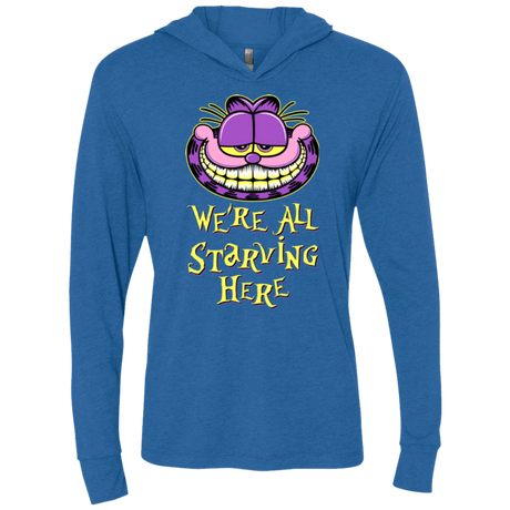 T-Shirts Vintage Royal / X-Small We're all starving Triblend Long Sleeve Hoodie Tee