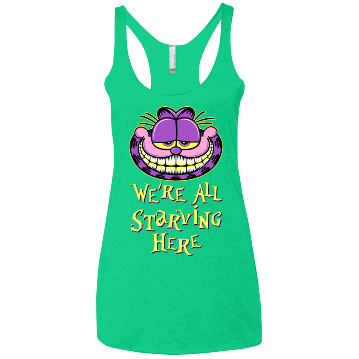 T-Shirts Envy / X-Small We're all starving Women's Triblend Racerback Tank