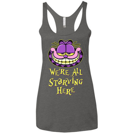 T-Shirts Premium Heather / X-Small We're all starving Women's Triblend Racerback Tank