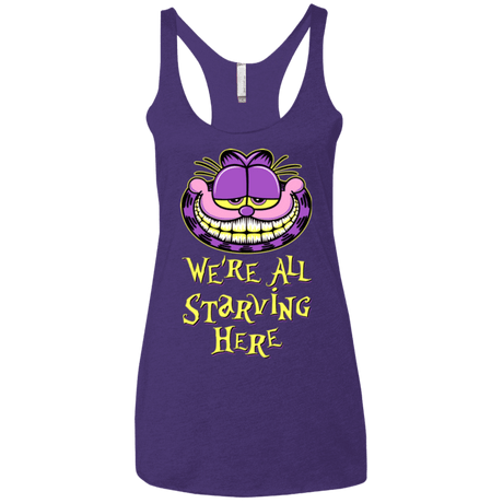 T-Shirts Purple / X-Small We're all starving Women's Triblend Racerback Tank