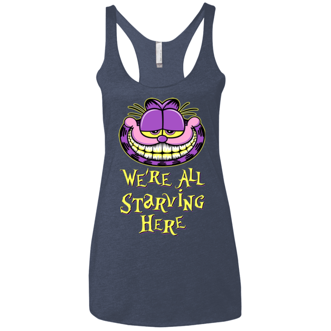 T-Shirts Vintage Navy / X-Small We're all starving Women's Triblend Racerback Tank