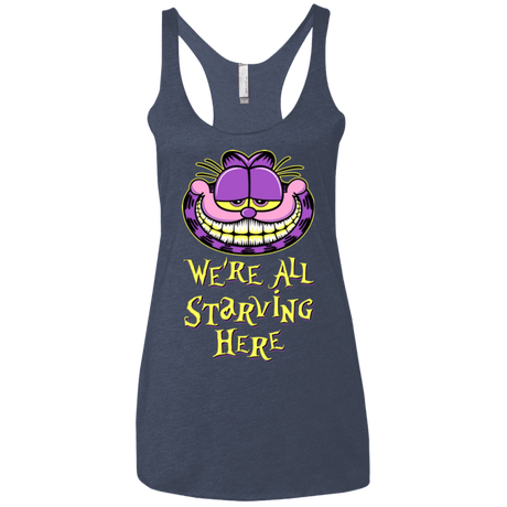 T-Shirts Vintage Navy / X-Small We're all starving Women's Triblend Racerback Tank