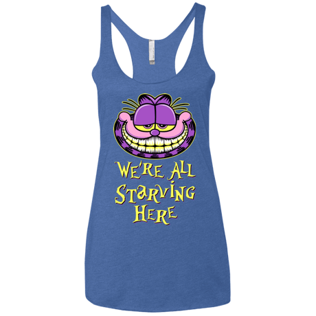 T-Shirts Vintage Royal / X-Small We're all starving Women's Triblend Racerback Tank