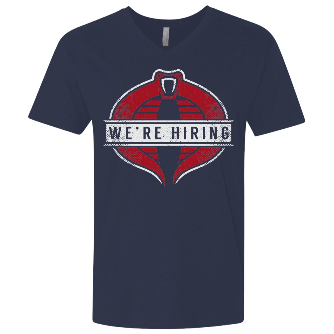 T-Shirts Midnight Navy / X-Small We're Hiring Men's Premium V-Neck