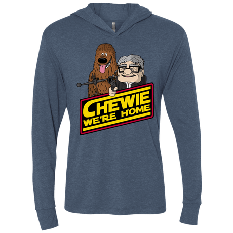 T-Shirts Indigo / X-Small We're home Triblend Long Sleeve Hoodie Tee