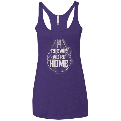 T-Shirts Purple / X-Small We're Home Women's Triblend Racerback Tank