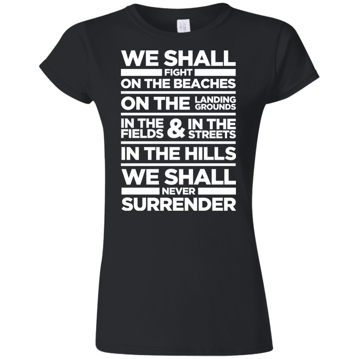 We Shall Fight On the Beaches Junior Slimmer-Fit T-Shirt