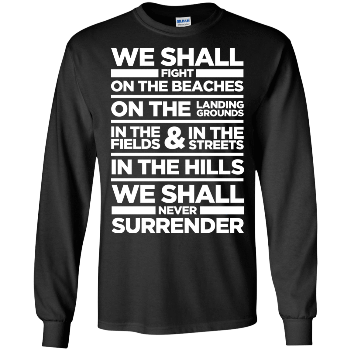 We Shall Fight On the Beaches Men's Long Sleeve T-Shirt