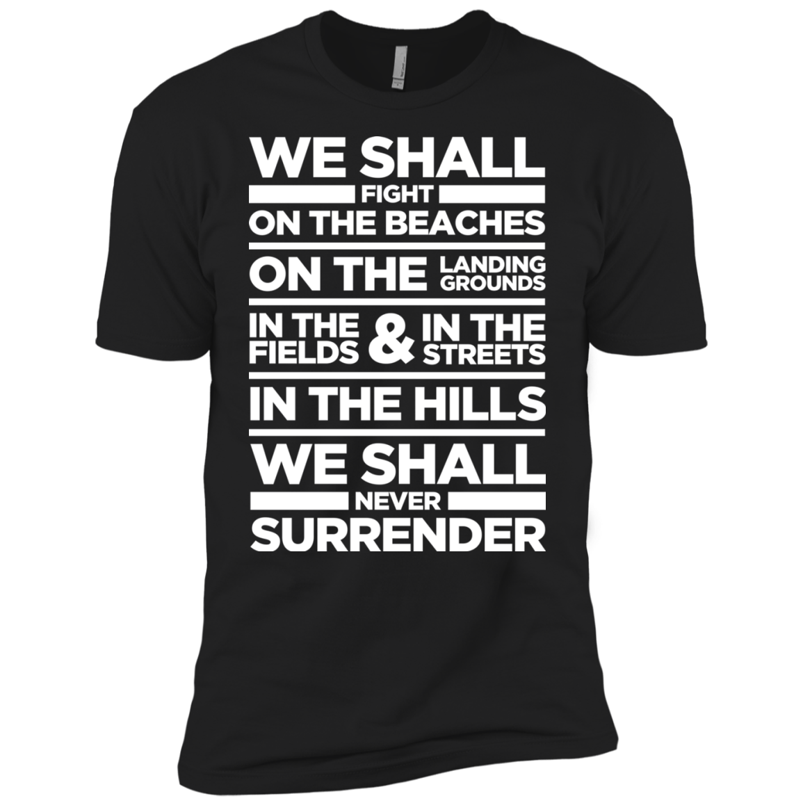 We Shall Fight On the Beaches Men's Premium T-Shirt