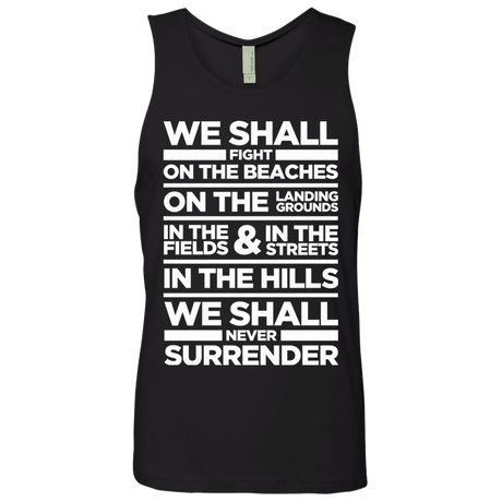 T-Shirts Black / S We Shall Fight On the Beaches Men's Premium Tank Top