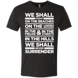 T-Shirts Vintage Black / S We Shall Fight On the Beaches Men's Triblend T-Shirt
