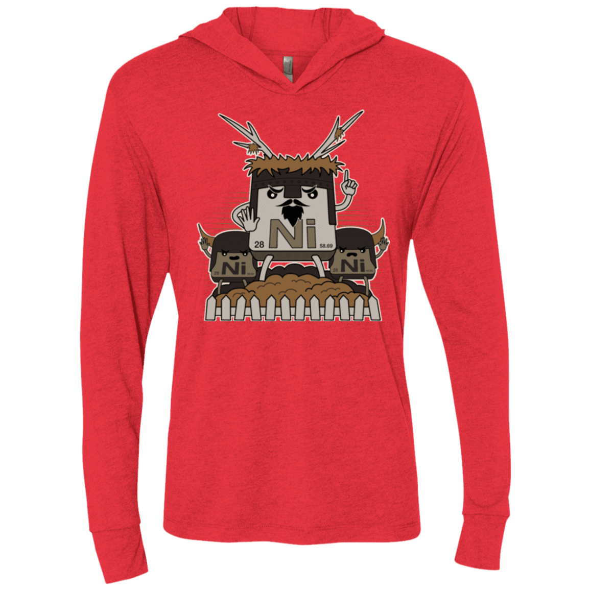 T-Shirts Vintage Red / X-Small We want chemistry Triblend Long Sleeve Hoodie Tee