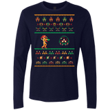 T-Shirts Midnight Navy / Small We Wish You A Metroid Christmas Men's Premium Long Sleeve