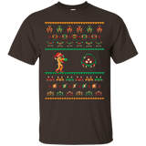T-Shirts Dark Chocolate / Small We Wish You A Metroid Christmas T-Shirt