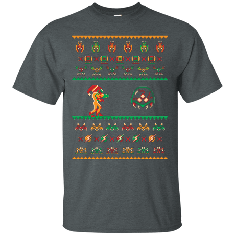 T-Shirts Dark Heather / Small We Wish You A Metroid Christmas T-Shirt