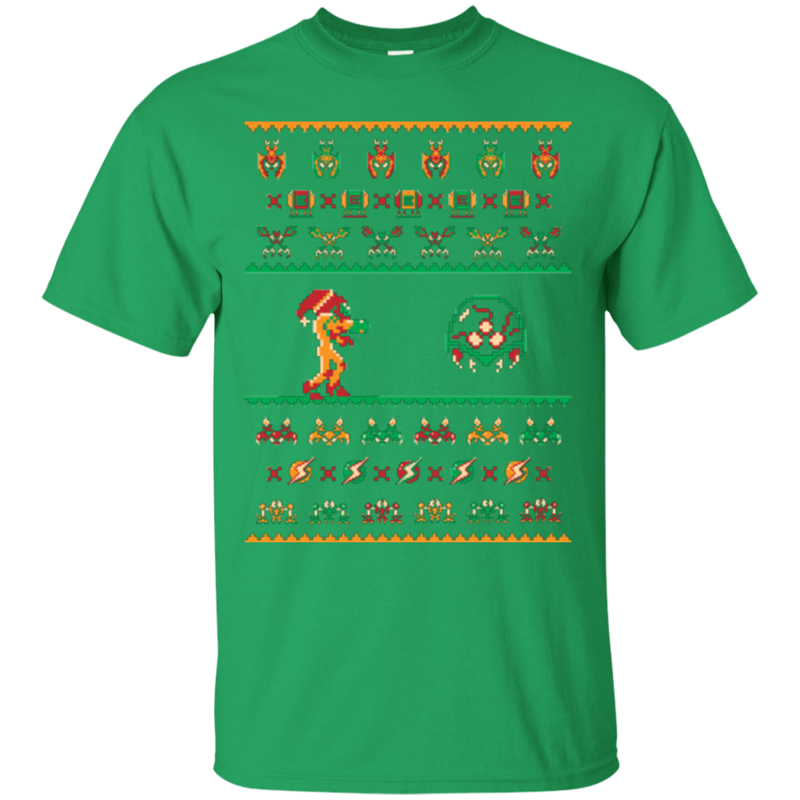 T-Shirts Irish Green / Small We Wish You A Metroid Christmas T-Shirt