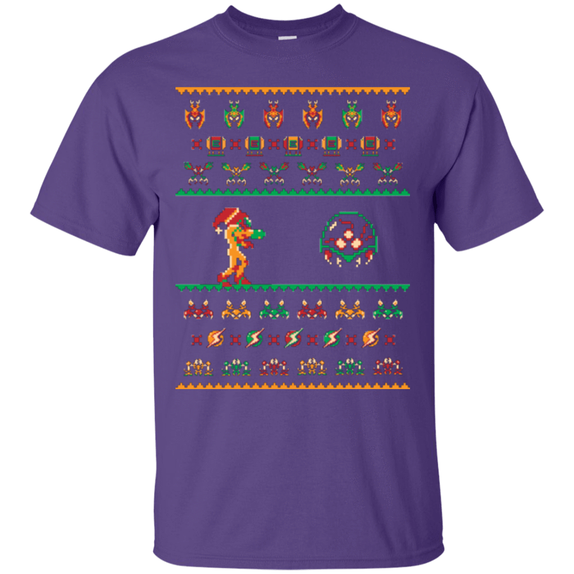 T-Shirts Purple / Small We Wish You A Metroid Christmas T-Shirt