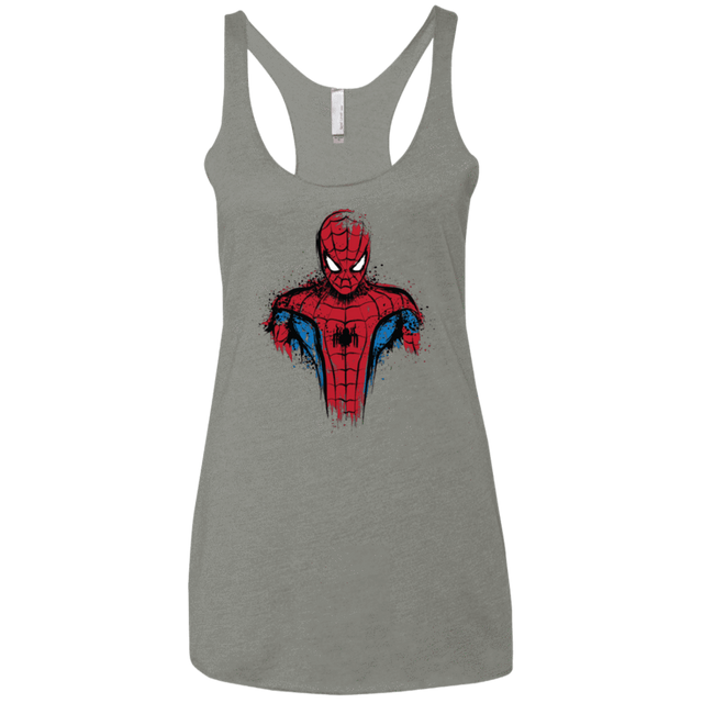 T-Shirts Venetian Grey / X-Small Web warrior Women's Triblend Racerback Tank