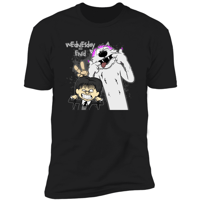 T-Shirts Black / X-Small Wednesday & Enid Men's Premium T-Shirt