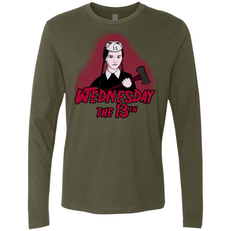 T-Shirts Military Green / S Wednesday The 13th Men's Premium Long Sleeve