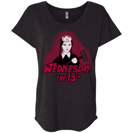 T-Shirts Vintage Black / X-Small Wednesday The 13th Triblend Dolman Sleeve