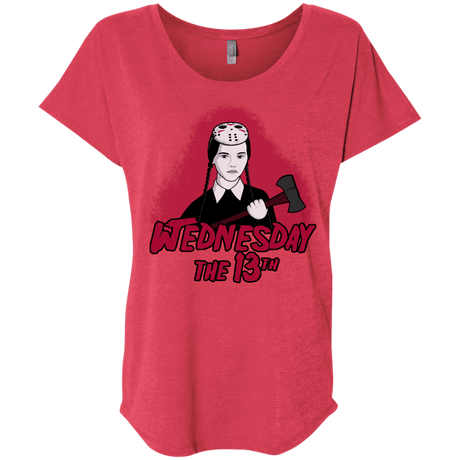 T-Shirts Vintage Red / X-Small Wednesday The 13th Triblend Dolman Sleeve