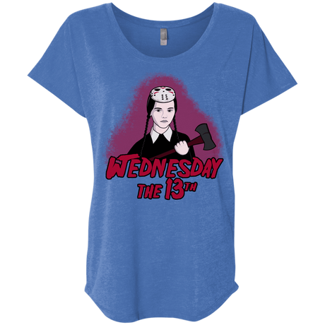 T-Shirts Vintage Royal / X-Small Wednesday The 13th Triblend Dolman Sleeve