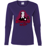 T-Shirts Purple / S Wednesday The 13th Women's Long Sleeve T-Shirt