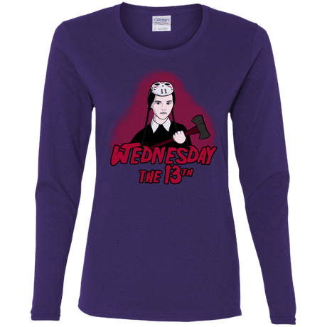 T-Shirts Purple / S Wednesday The 13th Women's Long Sleeve T-Shirt