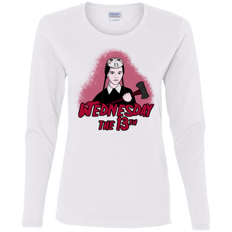 T-Shirts White / S Wednesday The 13th Women's Long Sleeve T-Shirt