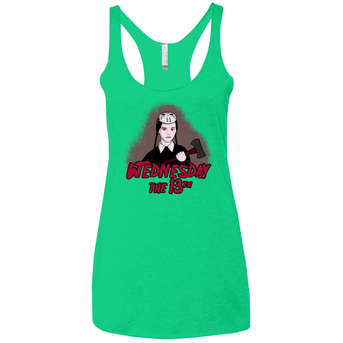 T-Shirts Envy / X-Small Wednesday The 13th Women's Triblend Racerback Tank