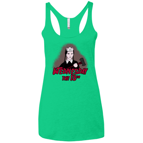 T-Shirts Envy / X-Small Wednesday The 13th Women's Triblend Racerback Tank