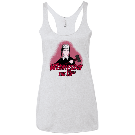 T-Shirts Heather White / X-Small Wednesday The 13th Women's Triblend Racerback Tank