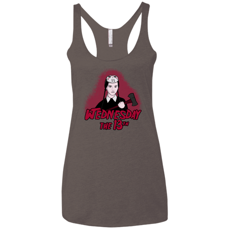T-Shirts Macchiato / X-Small Wednesday The 13th Women's Triblend Racerback Tank