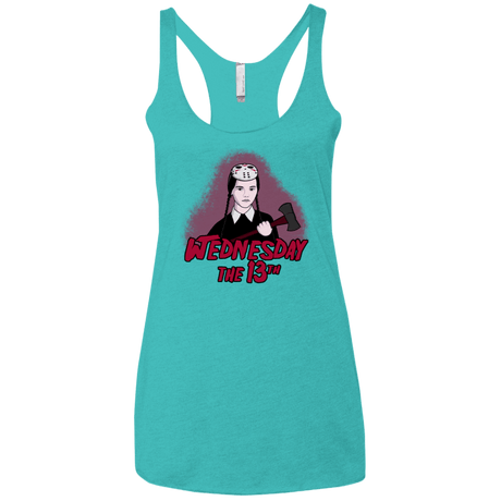 T-Shirts Tahiti Blue / X-Small Wednesday The 13th Women's Triblend Racerback Tank