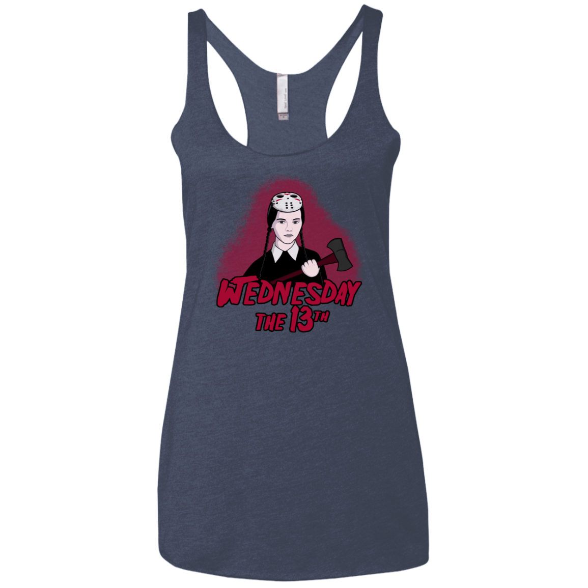 T-Shirts Vintage Navy / X-Small Wednesday The 13th Women's Triblend Racerback Tank
