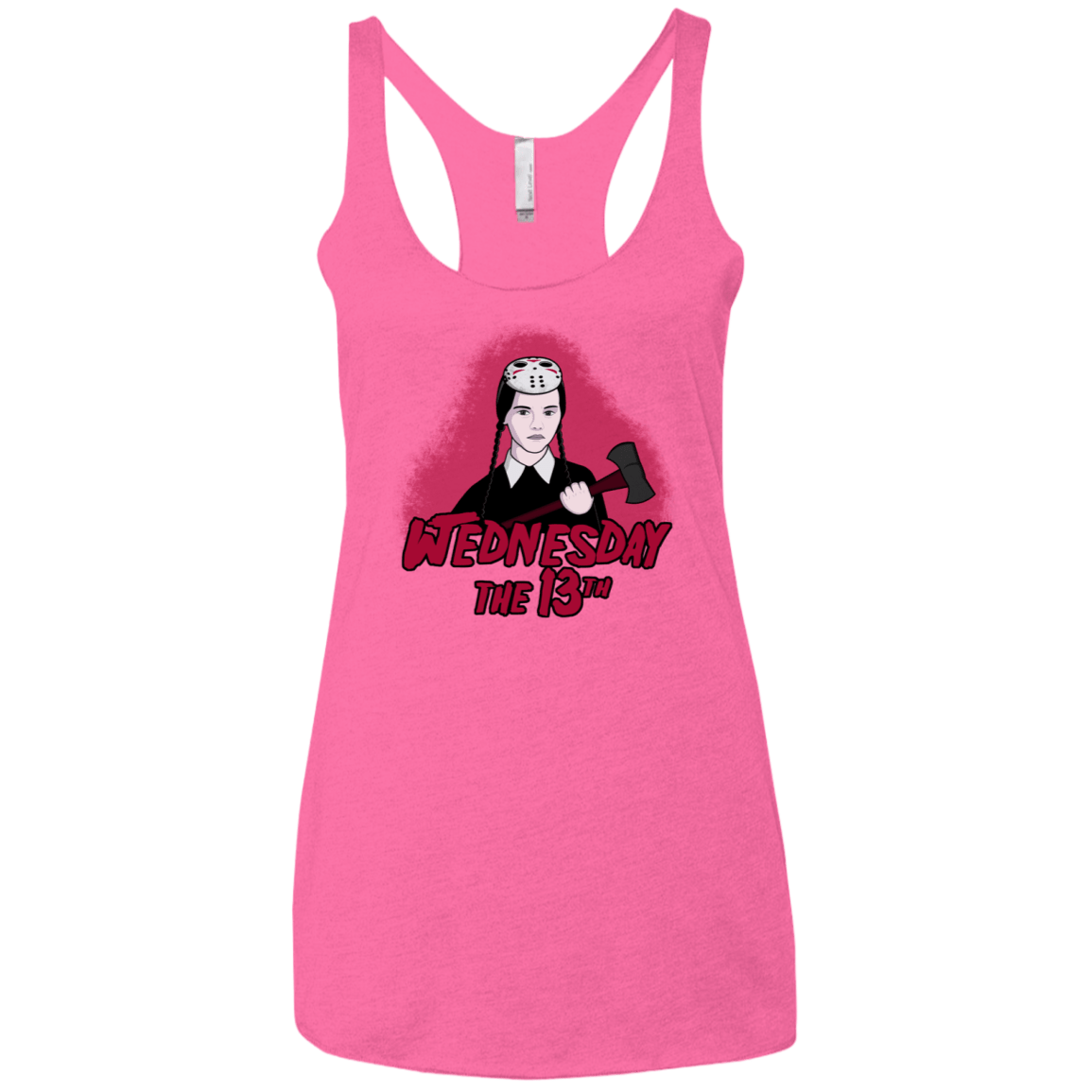 T-Shirts Vintage Pink / X-Small Wednesday The 13th Women's Triblend Racerback Tank