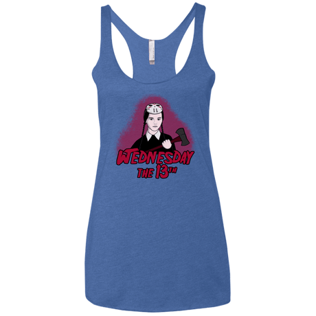 T-Shirts Vintage Royal / X-Small Wednesday The 13th Women's Triblend Racerback Tank