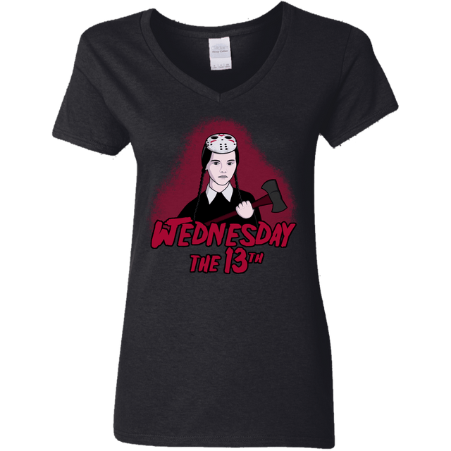 T-Shirts Black / S Wednesday The 13th Women's V-Neck T-Shirt