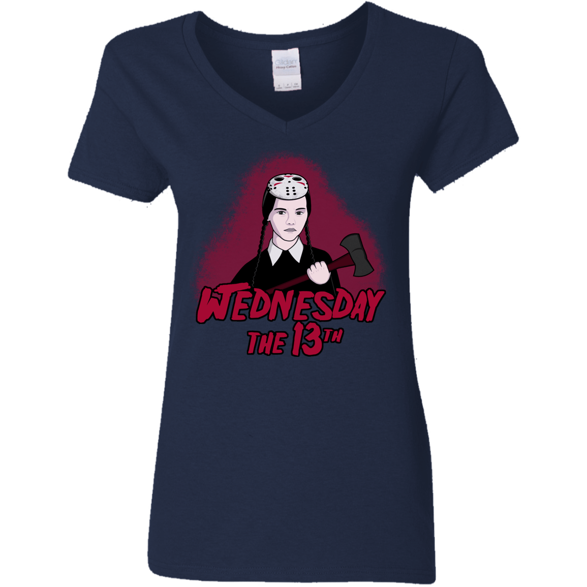 T-Shirts Navy / S Wednesday The 13th Women's V-Neck T-Shirt