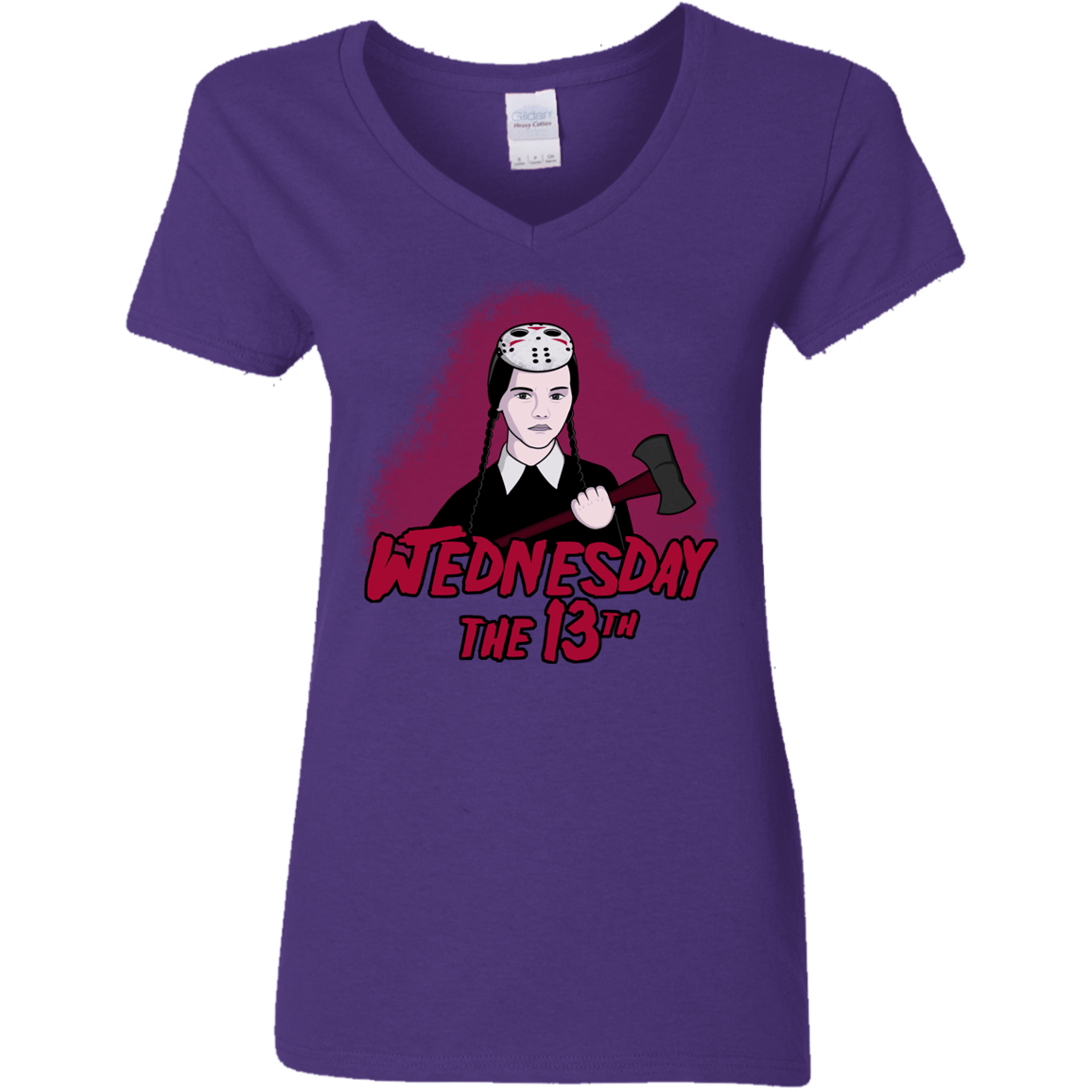 T-Shirts Purple / S Wednesday The 13th Women's V-Neck T-Shirt