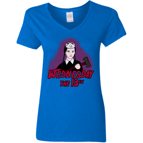 T-Shirts Royal / S Wednesday The 13th Women's V-Neck T-Shirt