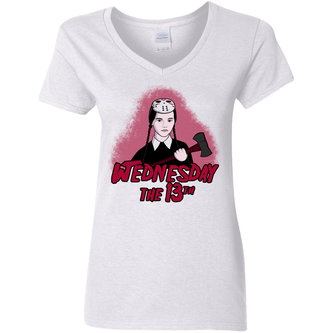 T-Shirts White / S Wednesday The 13th Women's V-Neck T-Shirt