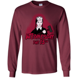 T-Shirts Maroon / YS Wednesday The 13th Youth Long Sleeve T-Shirt